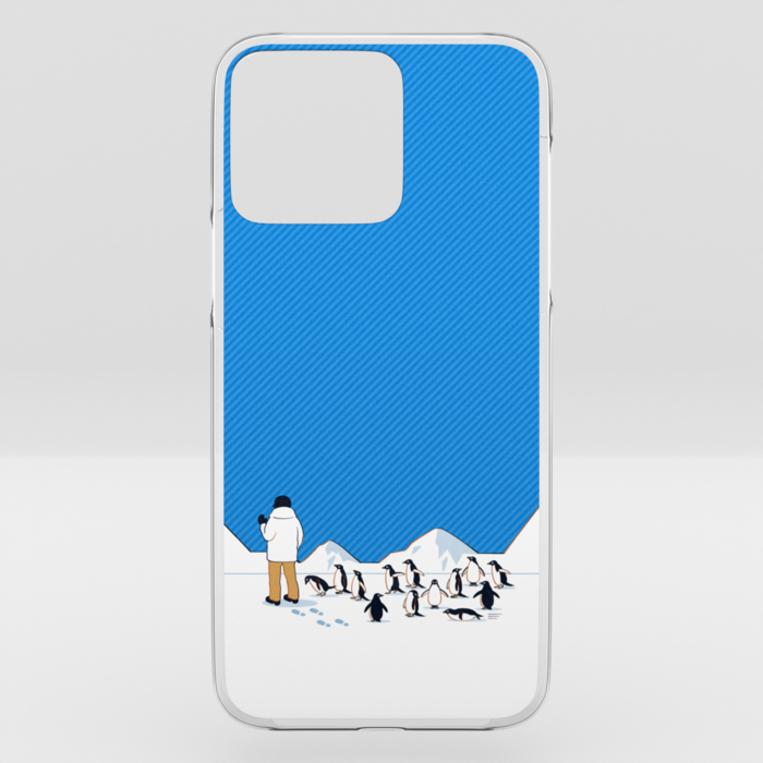 クリアiPhoneケース　青色　iPhone 15ProMax