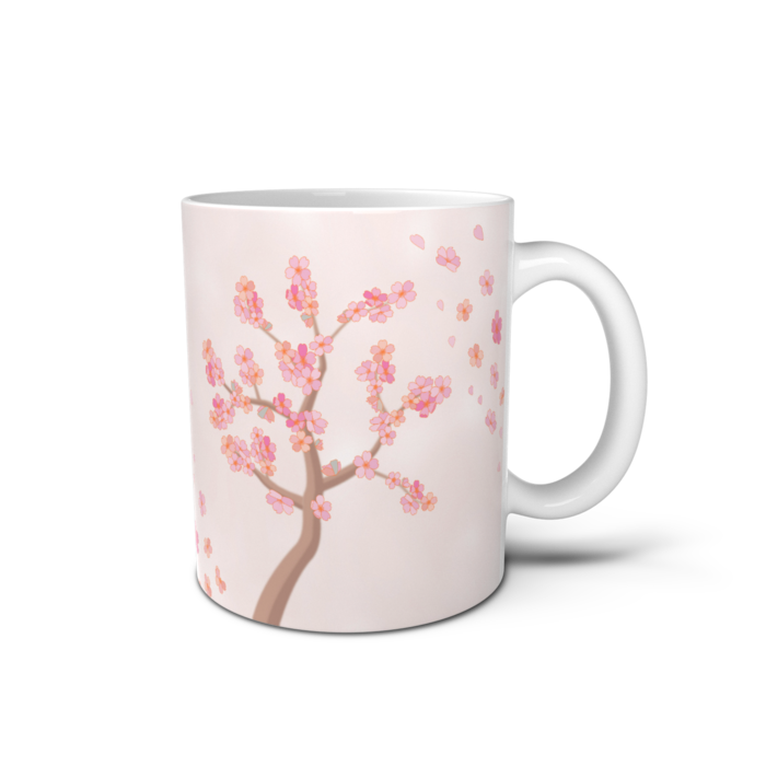 【桜色】マグカップ - 直径 8 cm / 高さ 9.5 cm