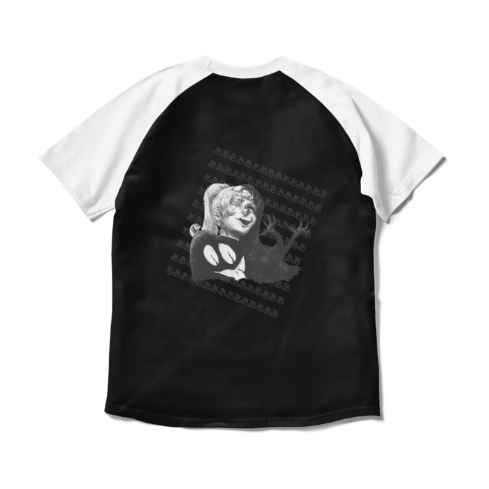 ラグランTシャツ - M - ブラック×ホワイト