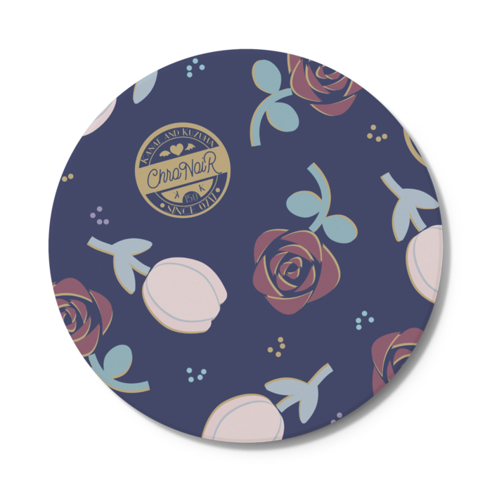 コースター 円形（紺）