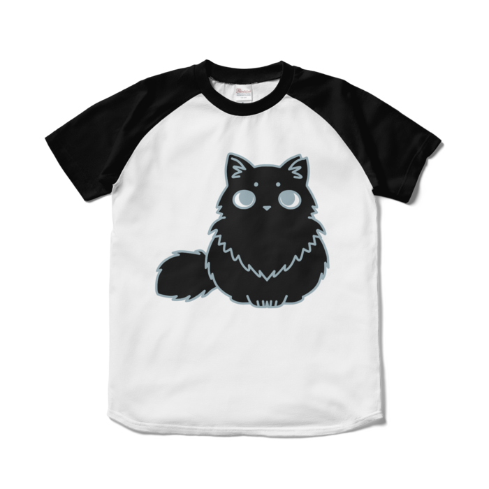 ラグランTシャツ - S - ホワイト×ブラック