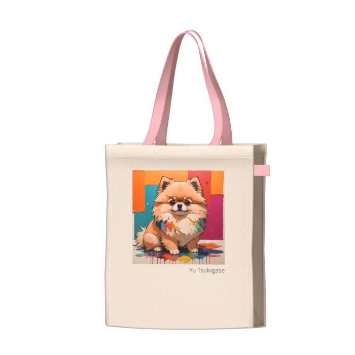 ツートンカラーバッグ - ピンク - W34 × H41 × D14cm