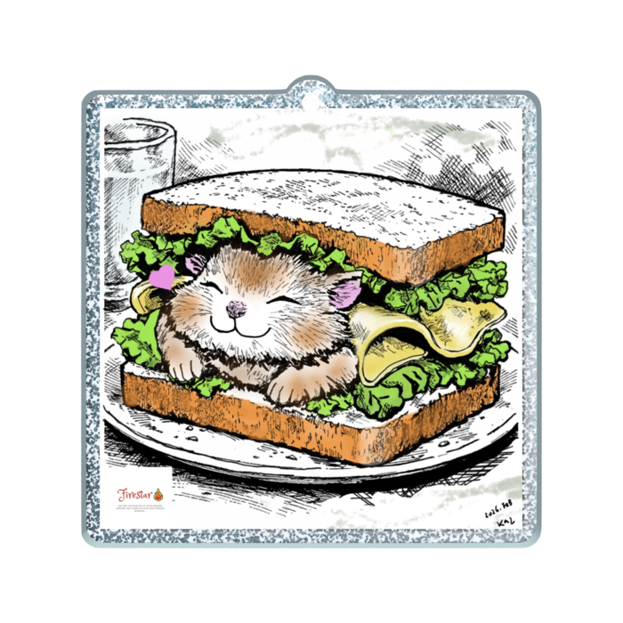 ラメアクリルキーホルダー - 50 × 50mm