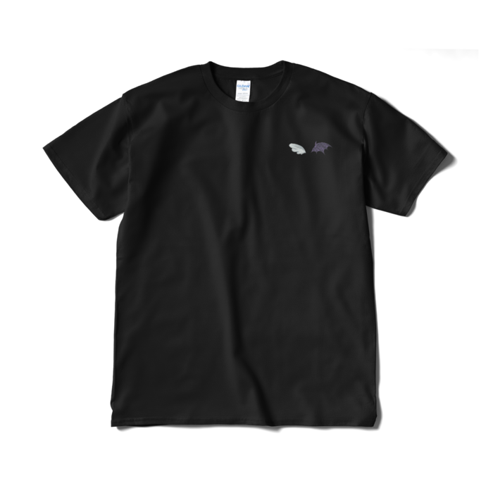 胸元ワンポイントTシャツ - XL - ブラック