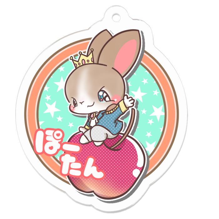 アクリルキーホルダー（コーティング） - 50 x 50 (mm)