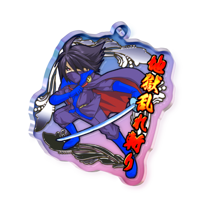 オーロラアクリルキーホルダー - 50 × 50mm