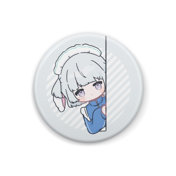 SDイラスト(ちらっ)　缶バッジ Ver. - 32 (mm)