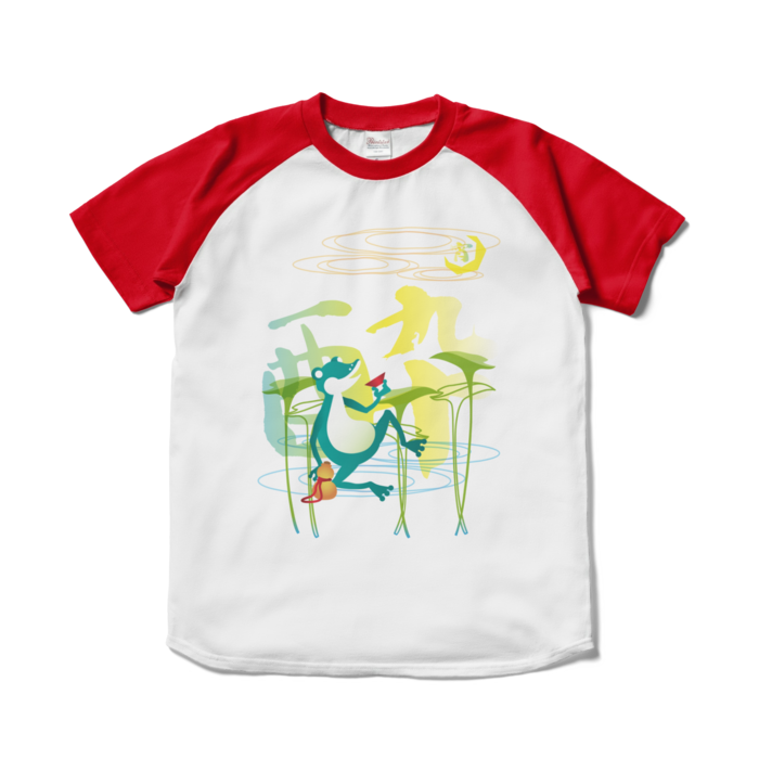 ラグランTシャツ - S - ホワイト×レッド