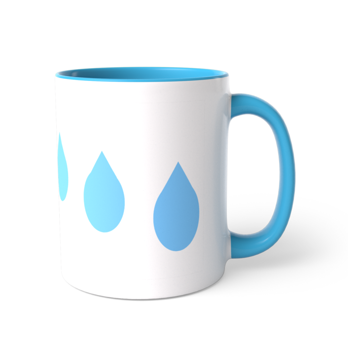 ドロップマグカップ　ブルー