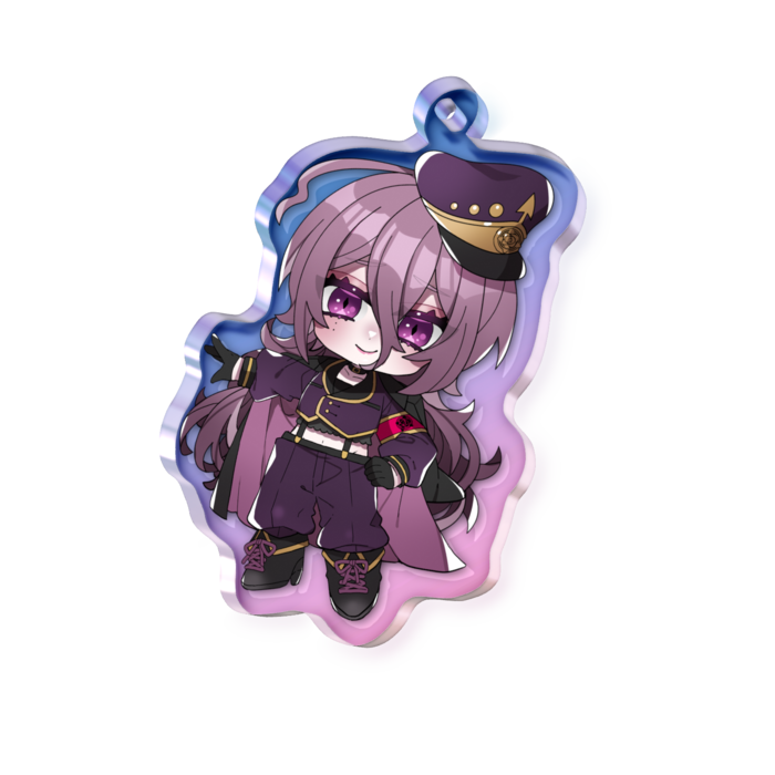 オーロラアクリルキーホルダー - 50 × 50mm