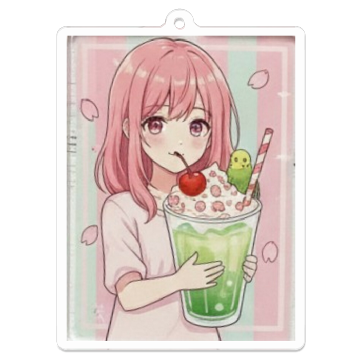 アクリルキーホルダー（コーティング） - 70 x 70 (mm)