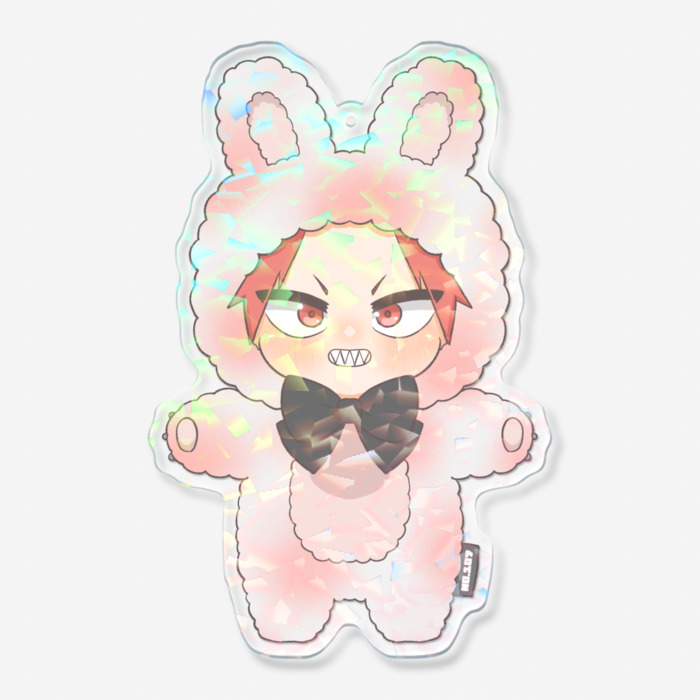 切島鋭児郎 ホログラムアクリルキーホルダー - 100 × 100mm