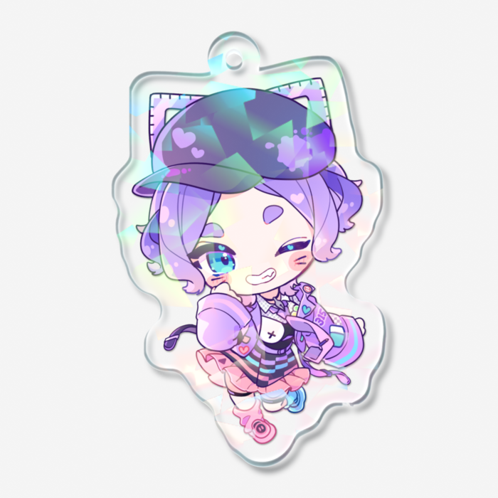 ホログラムアクリルキーホルダー - 50 × 50mm