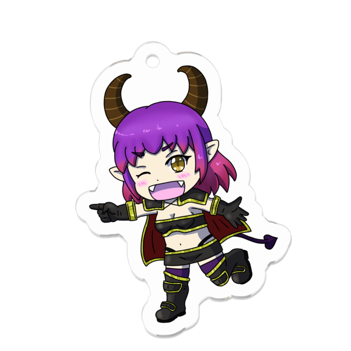 アクリルキーホルダー 線画縁取り- 50 x 50 (mm)