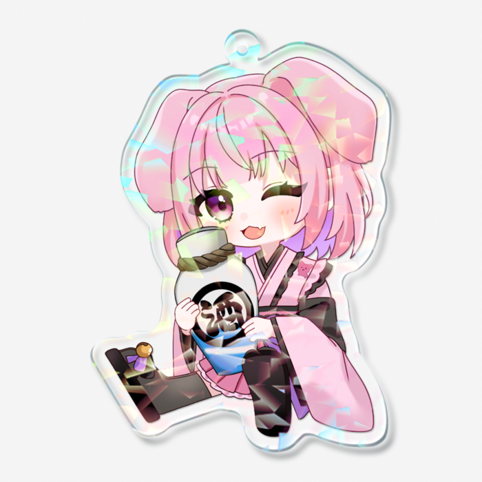 ホログラムアクリルキーホルダー - 70 × 70mm