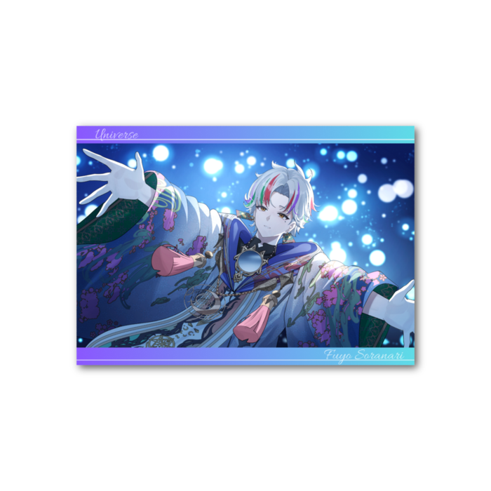 フォト風カード 紫色・水色