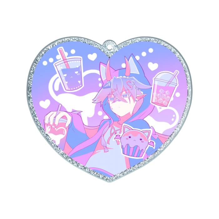 ラメアクリルキーホルダー - 70 × 70mm - ゼイロス