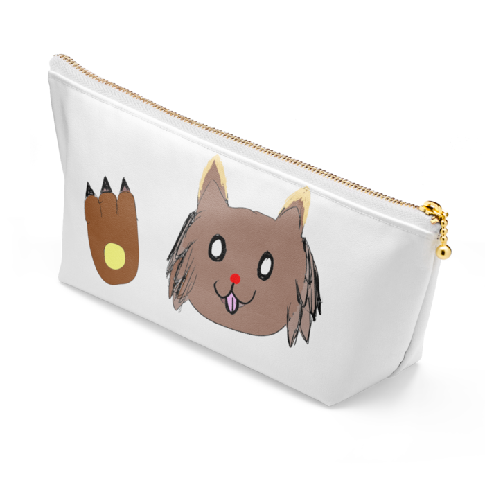 ポーチ - 長さ21.5cm / 高さ10cm - ホワイト