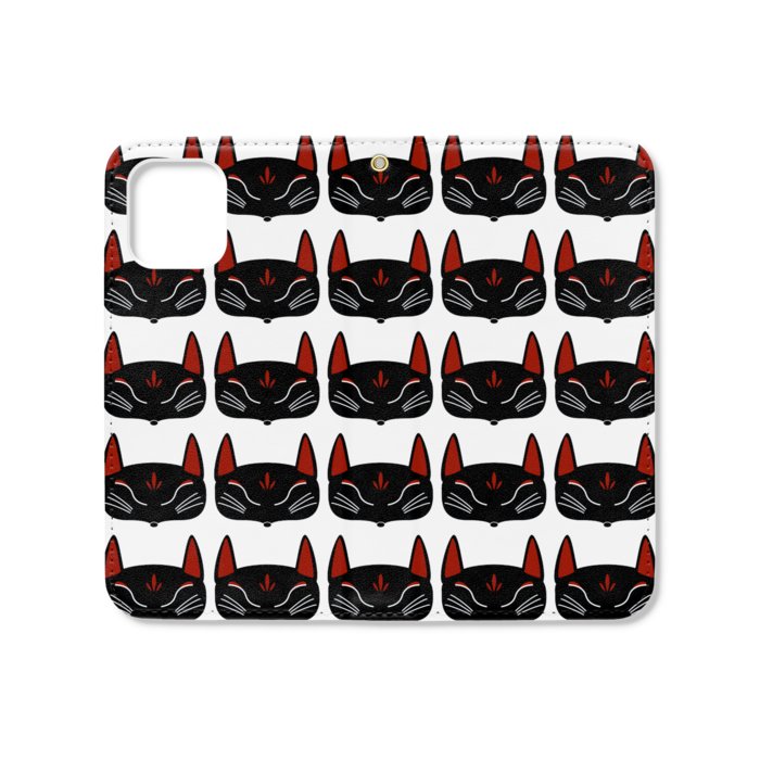 手帳型iPhoneケース(ベルトなし) - iPhone12 mini - ストラップ穴 あり