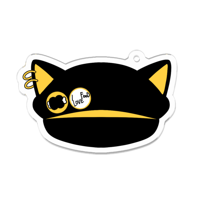 ぼうしアクリルキーホルダー-にくだんご 大