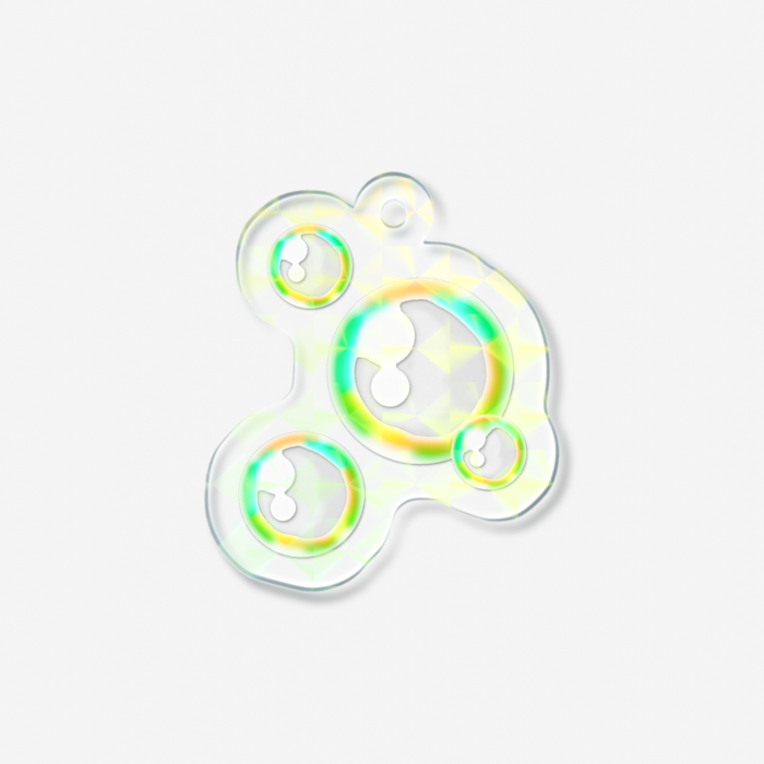 ホログラムアクリルキーホルダー - 50 × 50mm