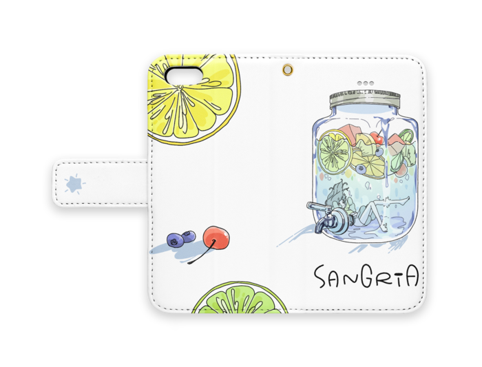 手帳型iPhoneケース - iPhone 5 / 5s / SE - ストラップ穴 あり