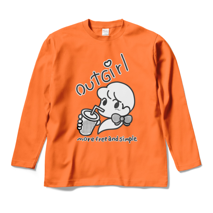 ロングスリーブTシャツ - M - オレンジ