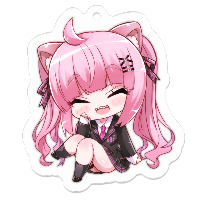 ラコと一緒　アクリルキーホルダー　ニッコリ