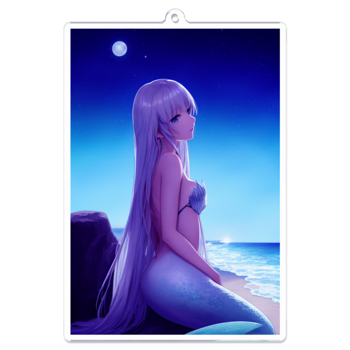 海の姫（深夜） - 100 x 100 (mm)