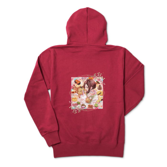 ジップパーカー - M - バーガンディ