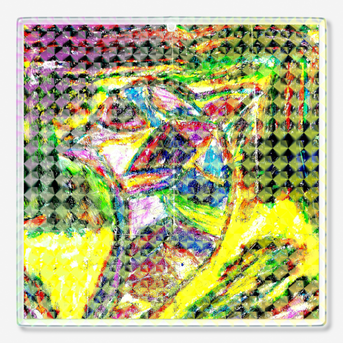 ホログラムアクリルキーホルダー - 100 × 100mm