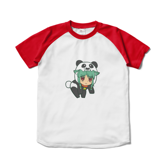 ラグランTシャツ - S - ホワイト×レッド