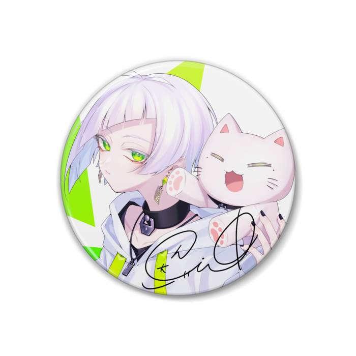 二周年記念缶バッジ（サイン付き）
