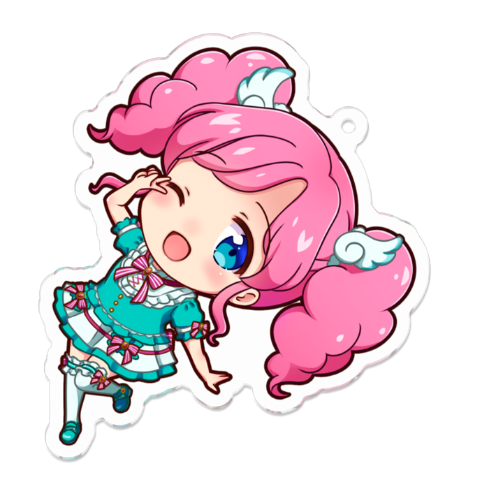 アイカツ カラビナキーホルダー　天羽まどか アイカツ おすわりボールチェーンマスコット ぬいぐるみ