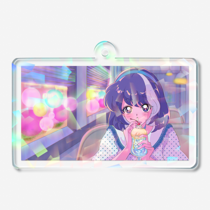 ホログラムアクリルキーホルダー - 50 × 50mm