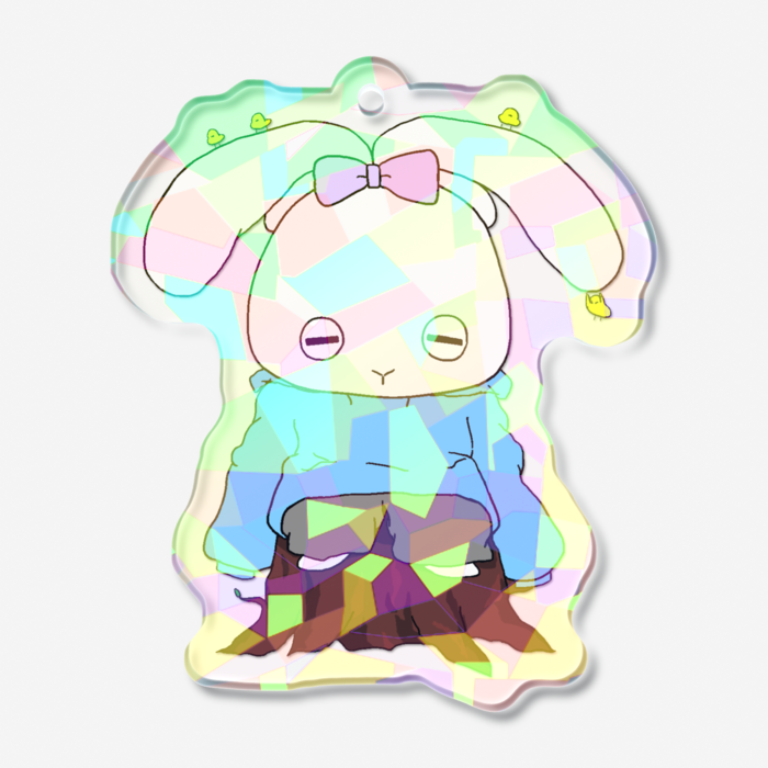 ホログラムアクリルキーホルダー - 50 × 50mm