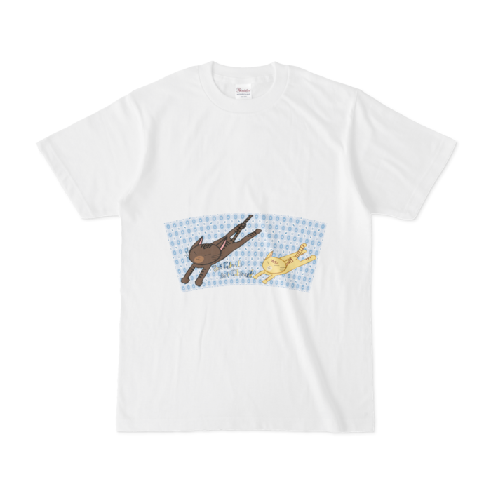 Tシャツ - S - 白_猫は心を見る(両面)