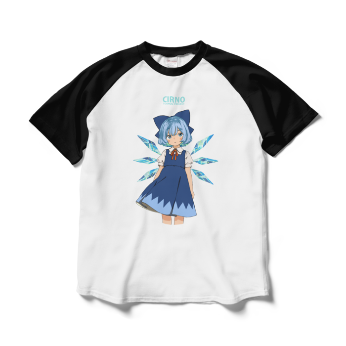 ラグランTシャツ - L - ホワイト×ブラック