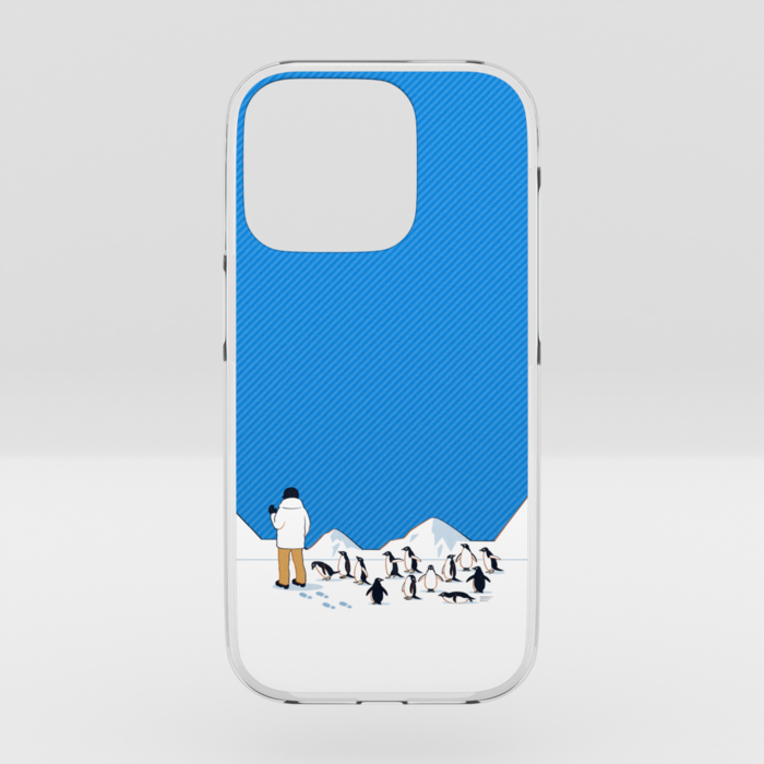 クリアiPhoneケース　青色　iPhone 16Pro
