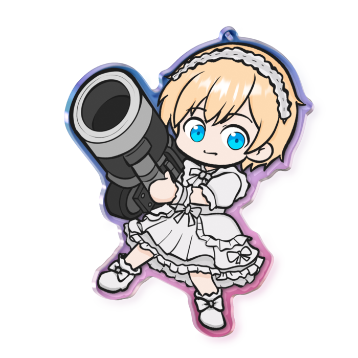 オーロラアクリルキーホルダー - 100 × 100mm