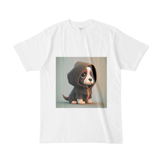 Tシャツ - L - 白(犬）