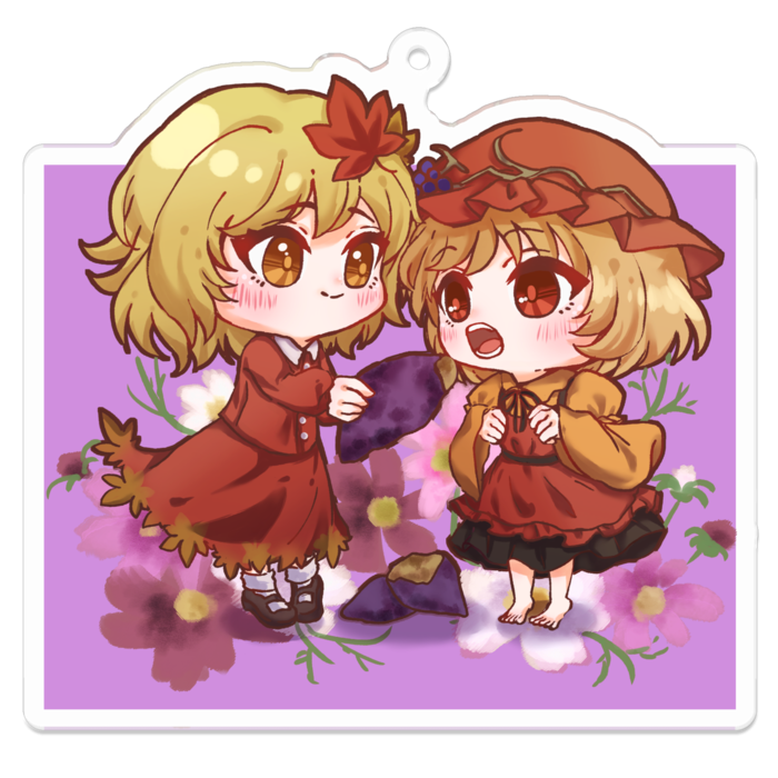 秋姉妹(おいも)アクリルキーホルダー - 70 x 70 (mm)(1)