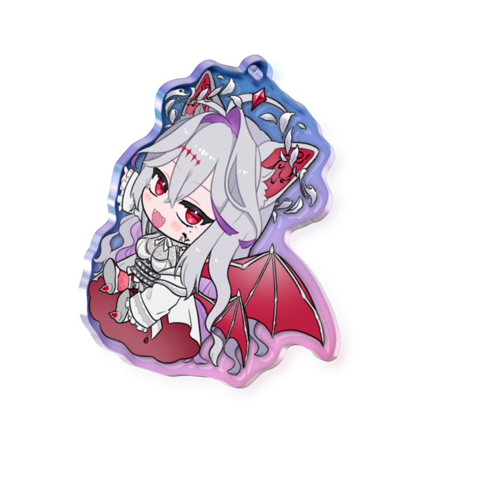 オーロラアクリルキーホルダー - 70 × 70mm