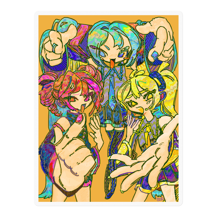 ステッカー - 100 x 100 (mm)