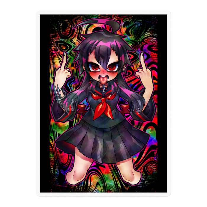 憤怒(虹)ステッカー - 100 x 100 (mm)