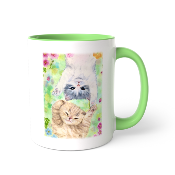 ツートンカラーマグカップ - 直径 8.2cm / 高さ 9.5cm