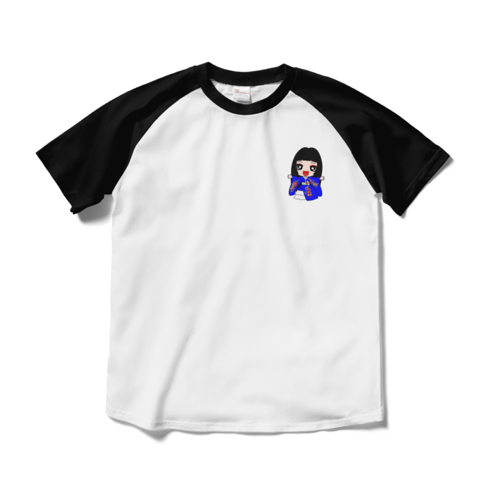 ちびゆう理 Tシャツ - M - ホワイト×ブラック