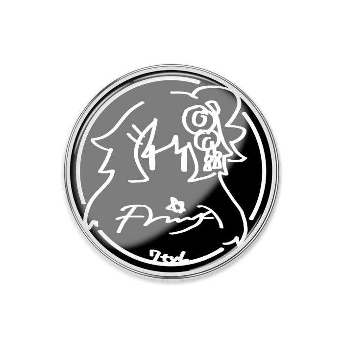 モノクロ - 丸形25mm