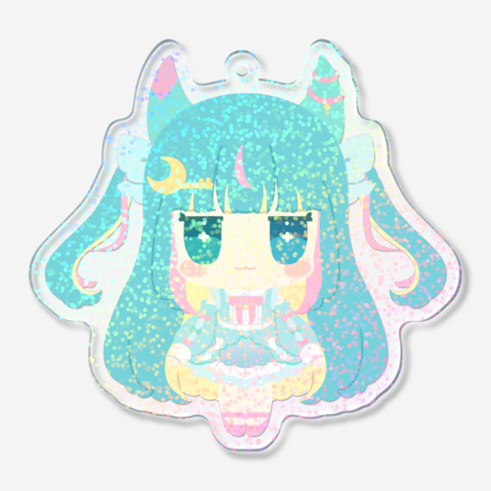 ホログラムアクリルキーホルダー - 70 × 70mm