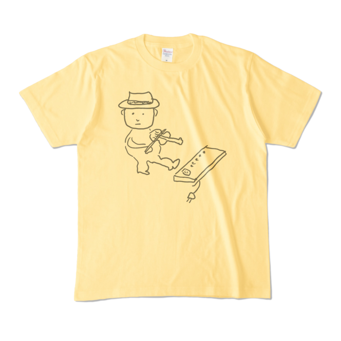 Tシャツ - M - ライトイエロー (淡色)-キャラ大